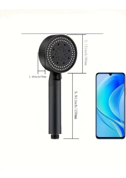 Duş Başlığı, 5 Modlu Çok Fonksiyonlu Ayarlanabilir Yüksek