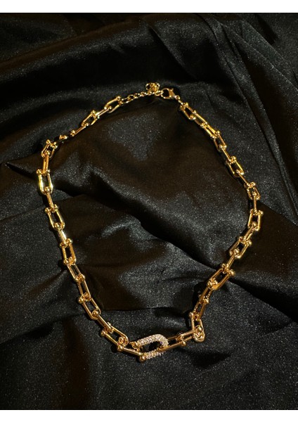 Gold Taşlı Tiffany Kolye