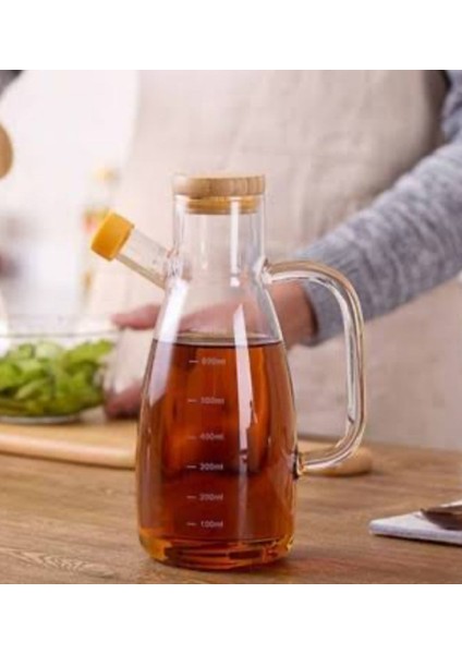 Bambu Kapaklı Vakumlu Cam Yağlık-Sirkelik 900CC modelleri