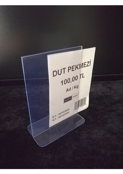 10 Adet Pvc Etiketlik Isimlik Broşürlük Menülük Şeffaf Föylük Ürün Etiketliği Ürün Tanıtım Standı 10 x 7 5 cm A7 Boyutu