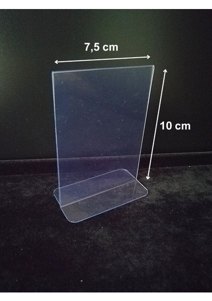10 Adet Pvc Etiketlik Isimlik Broşürlük Menülük Şeffaf Föylük Ürün Etiketliği Ürün Tanıtım Standı 10 x 7 5 cm A7 Boyutu
