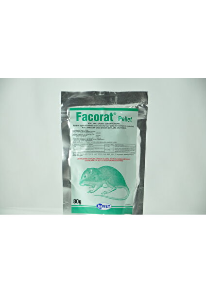 Pelet Fare Yemi Sıçan Yemi - Zehiri 80GR x 10 Paket (800GR) Facorat