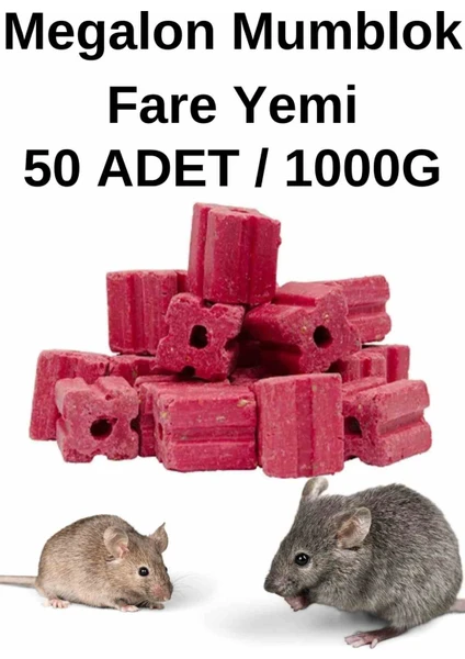 Zagor Mumblok 50 Adet 1000 gr Fare Yemi Sıçan Yemi / Zehiri / Ilacı