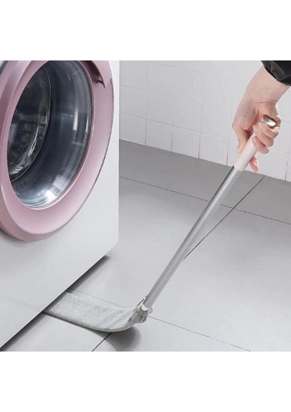 Pratik Dip Köşe Raf Temizleme Mopu Mikrofiber Başlıklı Sihirli Toz Alma Fırçası ( Yedek 1 Adet Bez )