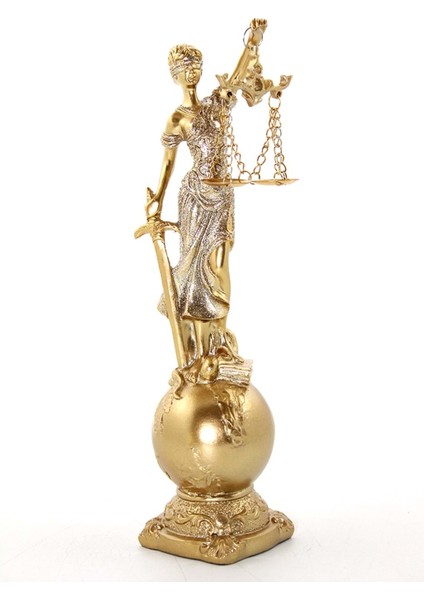 Polyester Themis Adalet Kadını Heykeli Biblo 24CM