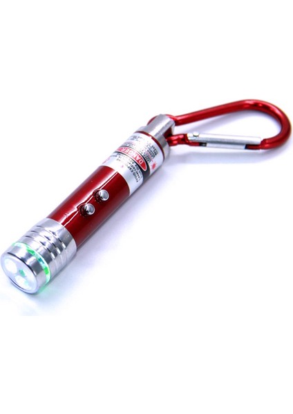 Kedi Köpek Oyuncak 3 Fonksiyonlu Kırmızı Beyaz Işıklı LED Lazer Anahtarlık