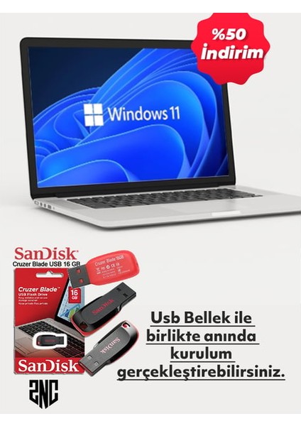 Windows 11 Pro Freedos Ön Yükleme USB ( Lisans Içermez)