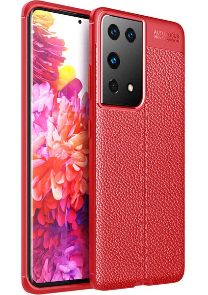 Galaxy S21 Ultra Kılıf Niss Silikon Kapak-Kırmızı