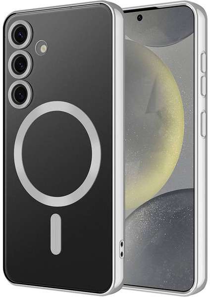 Galaxy S24 Plus Kılıf Kamera Korumalı Magsafe Wireless Şarj Özellikli Demre Kapak-Derin Mor
