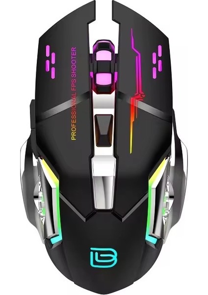 2.4ghz Bluetooth Kablosuz Oyun Gaming ve Ofis Faresi Mouse LED 7 Renk Rgb Pc Dizüstü USB Mouse