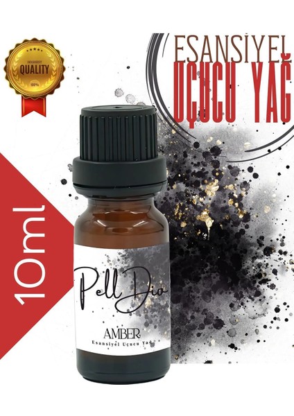 PellDio Home Amber Esansiyel Uçucu Yağ, Buhurdanlık Yağı, Difüzör Esansı, Oda Kokusu 10ML