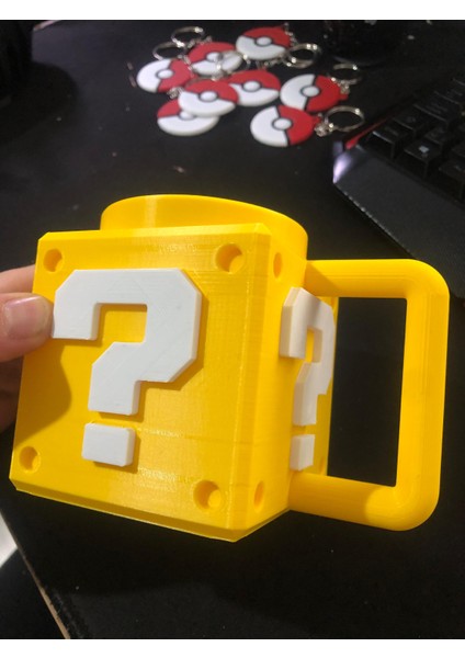 Super Mario Kutu Içecek Mug'ı 3D Baskı Figür