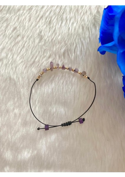 Ametist Doğal Taş Halhal Veya Bileklik fırsatları