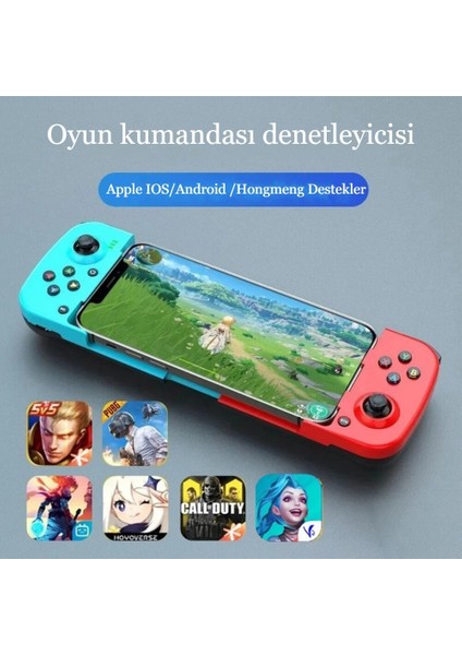 Kablosuz Bluetooth D3 Apple Ios Android Için Gamepad Joyistik Teleskopik Oyun Denetleyici