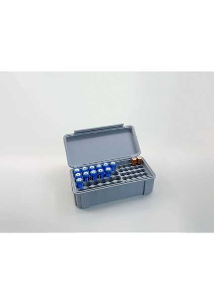 Aa ve Aaa Pil Kutusu Sandık Görünümlü Dekoratif Gri 49'lu