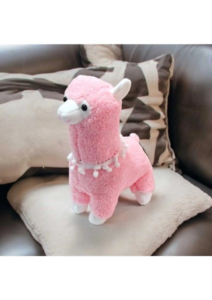 Pembe Lama 50 cm Peluş Oyuncak ve Uyku Arkadaşı