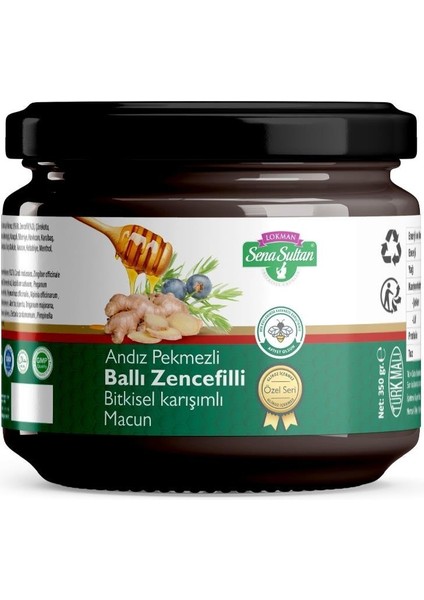 Glikozsuz Andız Pekmezli Zencefilli Bitkisel Karışımlı Macun 350 gr