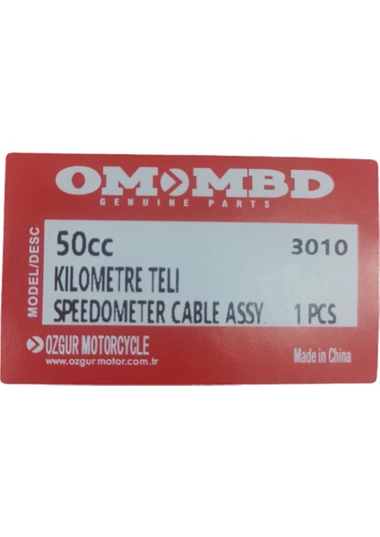 Scooter 50CC Kilometre Teli 2 Somun 2 Kare Uçlu
