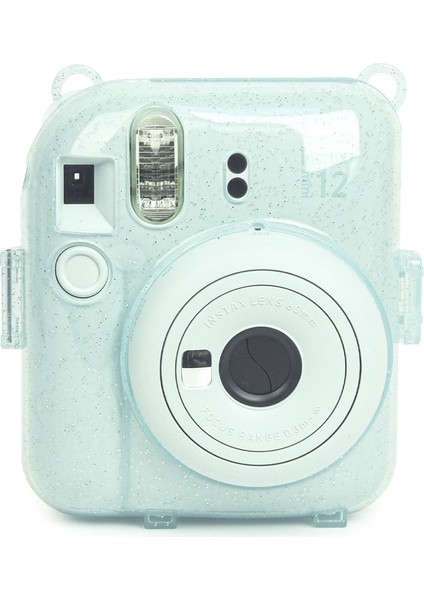 Instax Mini 12 10 Filmli Kıskaçlı Stand-Pvc Albüm ve Simli Pleksi Kılıflı Yeşil Fotoğraf Makinesi