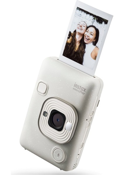 Instax Mini Liplay Hybrid Misty White Fotoğraf Makinesi 20'li Film Albüm ve Deri Kılıf Hediye Seti