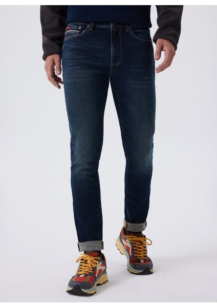 Normal Bel Skinny Fit Erkek Denim Pantolon 241 Lcm 121057 Jeff Mıd Desert