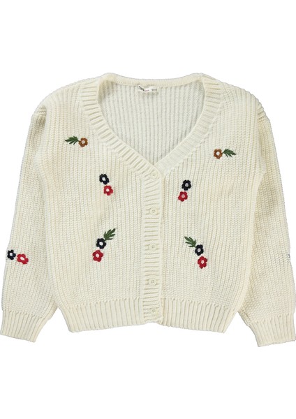 Kız Çocuk Hırka 10-13 Yaş Ekru