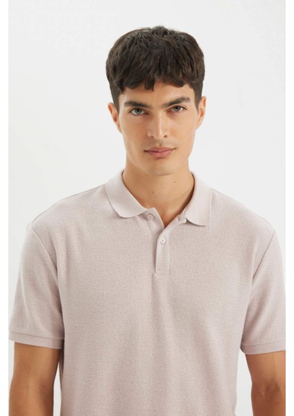 Regular Fit Kısa Kollu Krep Polo Tişört C4149AX24SM indirimleri