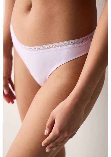 Easy Cotton Trim Açık Pembe Brazilian Külot