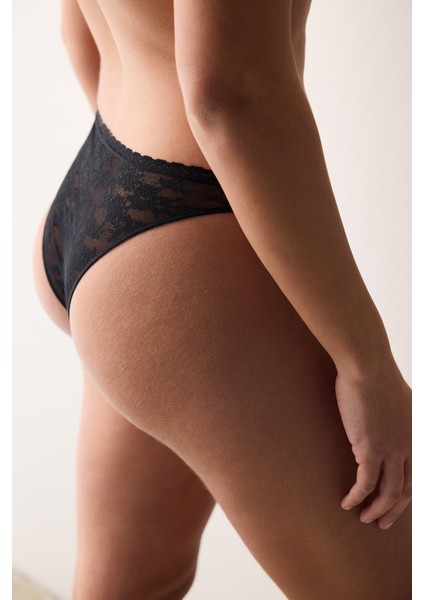Easy Lace V Kesim Siyah Brazilian Külot fiyatları
