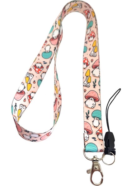 Desenli Boyun Ipi Telefon Askısı Lanyard