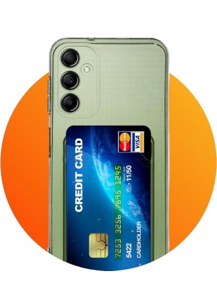 Samsung Galaxy A35 5g Ile Uyumlu Kartlıklı, Darbeye Dayanıklı (Shockproof) Şeffaf Kılıfı