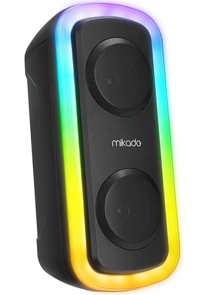 MD-C18 Siyah 8W Rgb Işıklı Taşınabilir Speaker Hoparlör