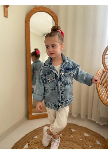 Kız Çocuk Mevsimlik Daisy Kot Mont-Kot Ceket