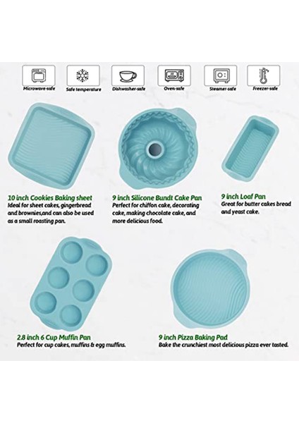 Silikon Bakeware Seti Yapışmaz Pişirme Tavaları Kek Pişirme Için Set Pişirme Kağıdı Kek Tava Ekmek Tava Pizza Tava,торт Формы (Yurt Dışından) fırsatları