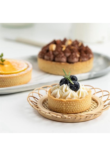 8 Cmtart Yüzük Paslanmaz Çelik Tartlet Kalıp Daire Kesici Pasta Halkası Isıya Dayanıklı Delikli Kek Mousse Tart Pasta,торт Формы (Yurt Dışından) fırsatları
