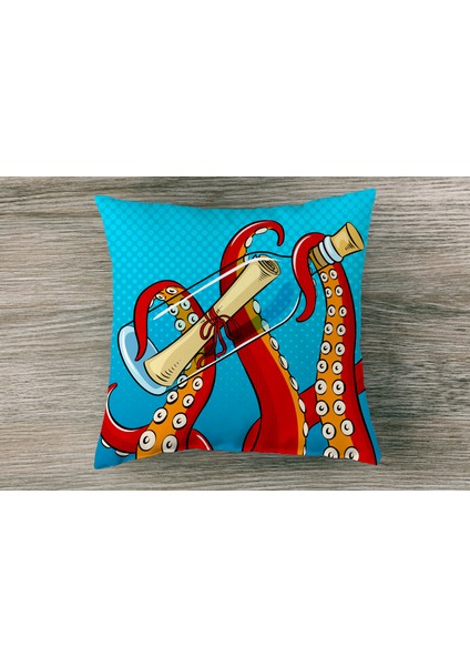 Popart Ahtapot Yastık Kılıfı
