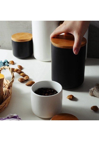 Организаторы,tam Tahıl Saklama Kutusu Mutfak Depolama Kavanoz Gıda Mühürlü Kavanoz Seramik Saklama Kutusu Mühürlü Şişe Depolama Kavanoz, Siyah L (Yurt Dışından) fırsatları