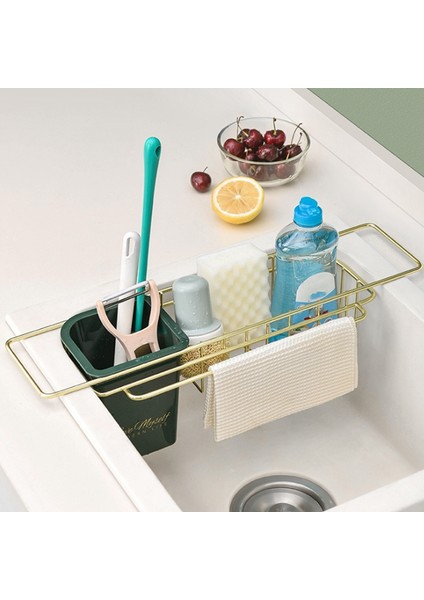 Организаторы,mutfak Caddy Için Sünger Tutucu Bulaşık Drenaj Lavabo Sepeti Lavabo Bulaşık Kurutma Rafı Meyve Paslanmaz Kase Bulaşıklık, B (Yurt Dışından)
