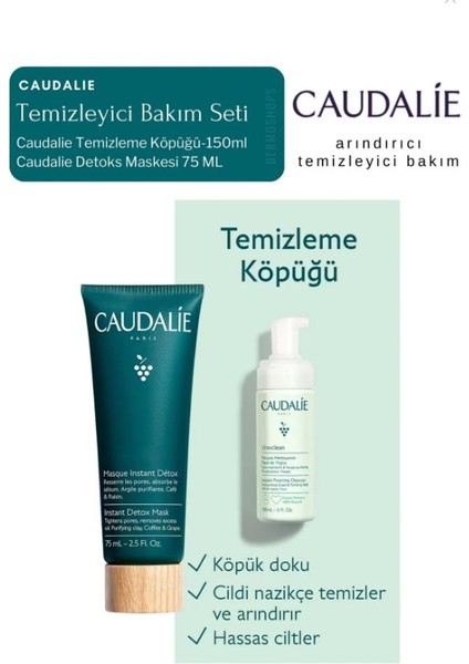 Caudaliearındırıcı Temizleyici Bakım Set| Detox Mask + Temizleme Köpük Orijinal Boy