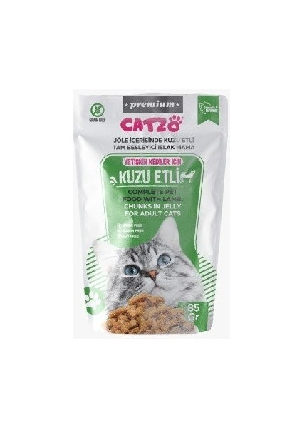 Yetişkin Kedi Pouch Kuzulu 85 gr