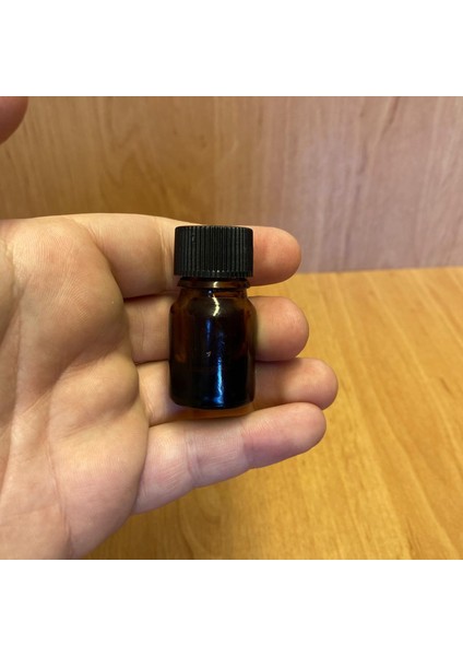 3 ml Kapaklı Amber Cam Şişe , 3 cc Amber Cam Şişe x 10 Adet