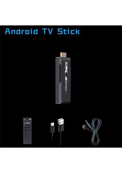 M8 Pro Tv Çubuk 2gb 16GB Android 12.1 Akıllı Tv Kutusu Aııwinner H313 (Yurt Dışından)