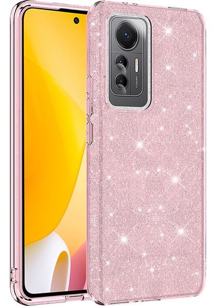 Xiaomi Xiaomi 12 Lite Kılıf Shining Silikon-Pembe