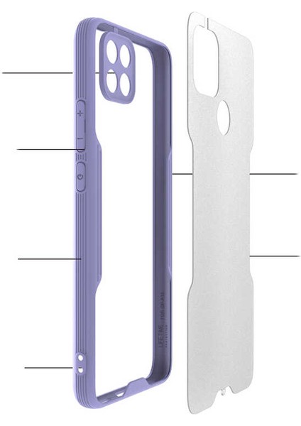 Oppo A15 Kılıf Parfe Kapak-Mor modelleri
