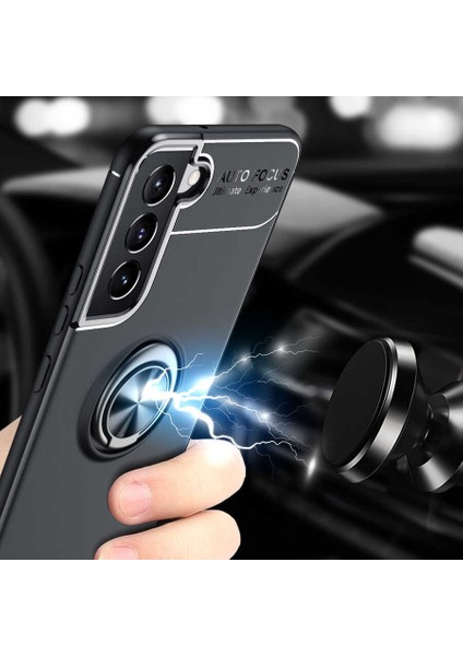 Galaxy S22 Plus Kılıf Ravel Silikon Kapak-Siyah