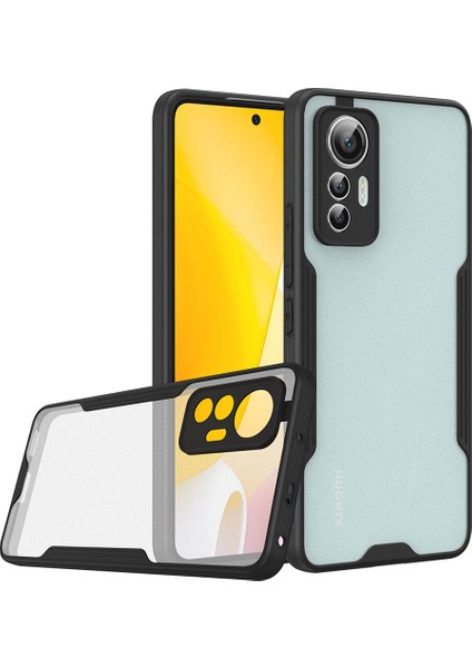 Xiaomi Xiaomi 12 Lite Kılıf Parfe Kapak-Siyah