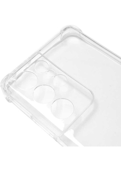 Galaxy S21 Ultra Kılıf Kamera Korumalı Nitro Anti Shock Silikon-Renksiz