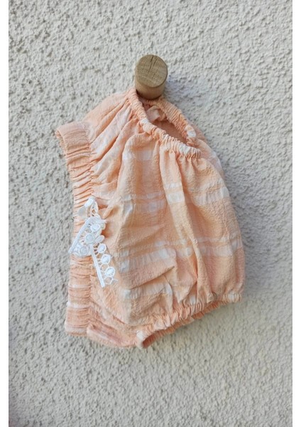 Kız Bebek Askılı Kareli Külotlu Bebek Elbisesi fiyatları