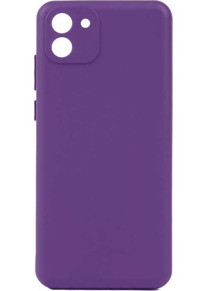 Galaxy A03 Kılıf Biye Silikon-Mor