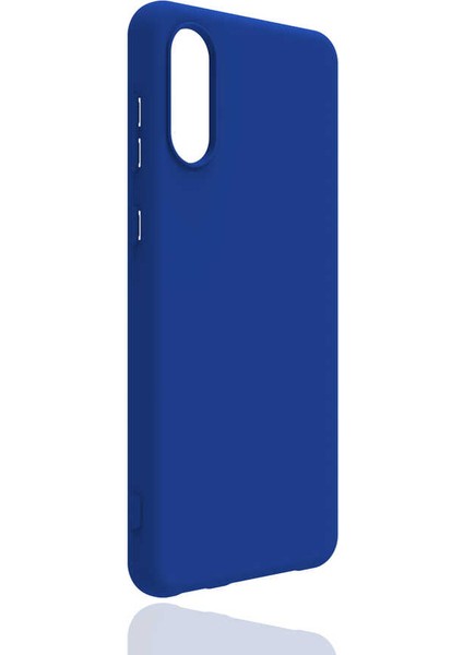 Galaxy A02 Kılıf Biye Silikon-Mavi
